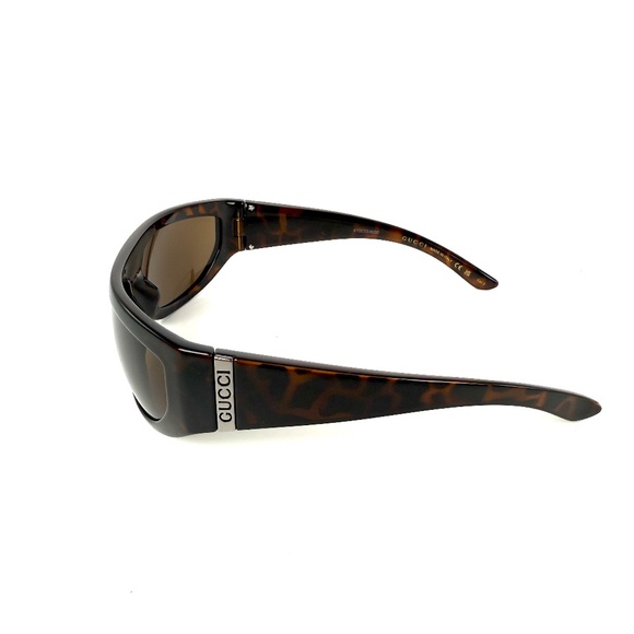 GUCCI Marcello GG157S 64mm Dark Brown Tortoise Acetate Rectangular Sunglasses main image 8